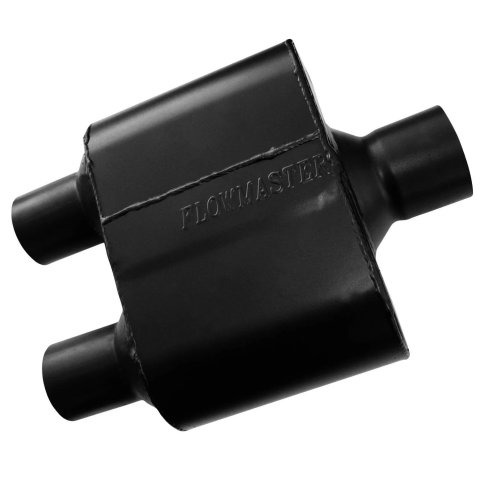 Flowmaster Super 10 Series 409 Stainless Steel 3 Inch Muffler 8430152 Muffler, Series, 3.0 in. Inlet/Dual 2.5 in. Outlets, Steel, Black, Each thumbnail 5