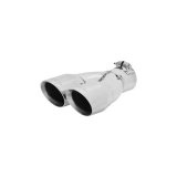 Flowmaster Round, Polished 2.50 Inch Exhaust Tip 15307 Tip, Dual, Clamp-on, Stainless, Polished, 2.5 in. Inlet I.D., 10 in. Length, Each thumbnail 6