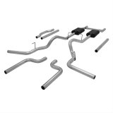 Flowmaster American Thunder Exhaust Systems 17742 System, Thunder, Header-back, Dual, Steel, Aluminized, Split Rear Exit, Chevy, GMC, Kit thumbnail 1