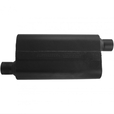 Flowmaster 50 Series Delta Flow 409 Stainless Steel 2.5 Inch Muffler 842553 Muffler, Series, 2 1/2 in. Inlet/2 1/2 in. Outlet, Steel, Black, Each