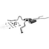 Flowmaster American Thunder Exhaust Systems for 1964-1972 EL CAMINO, 1971-1972 SPRINT - 17120 System, Thunder, Dual, Header-Back, Split Side Exits, 2.5 in. Dia., w/H-Pipe and Mufflers, Steel, Aluminized, Chevy, GMC, Kit thumbnail 2