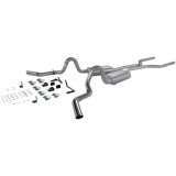 Flowmaster American Thunder Exhaust Systems for 1964-1972 EL CAMINO, 1971-1972 SPRINT - 17120 System, Thunder, Dual, Header-Back, Split Side Exits, 2.5 in. Dia., w/H-Pipe and Mufflers, Steel, Aluminized, Chevy, GMC, Kit thumbnail 7