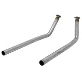 Flowmaster Manifold Downpipes for 1967-1972 C10 PICKUP, C15/C1500 PICKUP - 81072 Intermediate Pipes, Downpipe, Stainless Steel, Natural, 2.50 in. O.D., Chevy, GMC, Pair thumbnail 1