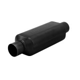 Flowmaster Super HP-2 409 Stainless Steel 2.5 Inch Muffler 12512409 Muffler, Steel, Black, in. Inlet/Outlet, 17 in. Length, 4 in. Thick, Each thumbnail 6
