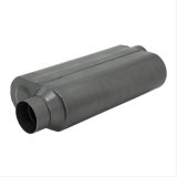 Flowmaster 50 Series Heavy-Duty 409 Stainless Steel 3.5 Inch Muffler 853558 Muffler, Heavy-Duty, Oval, Stainless, Black, in. Offset Inlet/Outlet, 18 in. Case Length, Each thumbnail 5