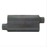 Flowmaster 50 Series Heavy-Duty 409 Stainless Steel 3.5 Inch Muffler 853558 Muffler, Heavy-Duty, Oval, Stainless, Black, in. Offset Inlet/Outlet, 18 in. Case Length, Each thumbnail 6
