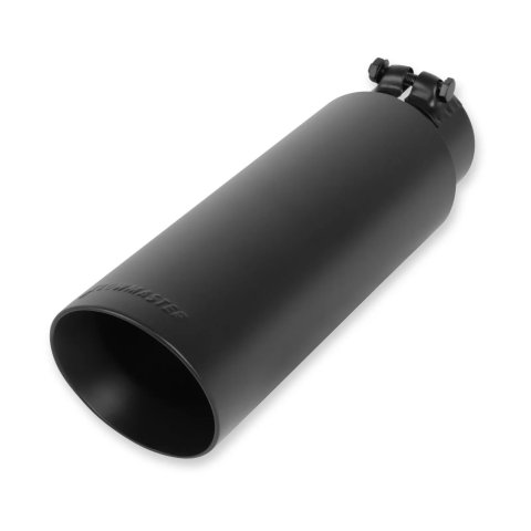 Flowmaster Round, Black 3 Inch Exhaust Tip 15398B Tip, Single, Clamp-on, Stainless, Ceramic, in. Inlet I.D., 13 in. Length, Each thumbnail 3