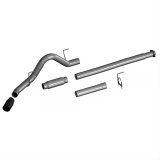 Flowmaster Outlaw Series Exhaust Systems 817756 Systems, Series, Cat-back, Single, Stainless Steel, Natural, Side Exit, Black Ceramic Coated Tip, Ford, Kit thumbnail 1