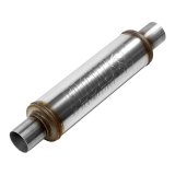 Flowmaster FlowFX 409 Stainless Steel 2.25 Inch Muffler 71415 Muffler, Series, in. Inlet/2.25 in. Outlet, Steel, Natural, Round Body, Each thumbnail 5