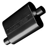 Flowmaster 40 Series Steel 2.25 Inch Muffler 42441 Muffler, American Thunder Series, 2 1/4 in. Inlet/2 1/4 in. Outlet, Steel, Black, Each thumbnail 5