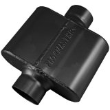 Flowmaster Delta Force 10 Series Steel 2.5 Inch Muffler 325108 Muffler, One Chamber, 2 1/2 in. Inlet/2 1/2 in. Outlet, Steel, Black, Each thumbnail 4