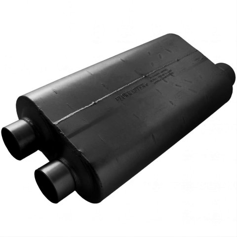 Flowmaster 50 Series Big Block Steel 3 Inch Muffler 530513 Muffler, Series, Dual in. Inlet/3 1/2 in. Outlet, Steel, Black, Each