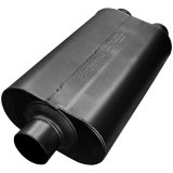 Flowmaster Super 50 Series Performance Steel 3 Inch Muffler 530552 Muffler, Series, in. Inlet/Dual 2 1/2 in. Outlet, Steel, Black, Aluminized, Each thumbnail 5