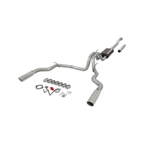 Flowmaster Force II Cat-Back Exhaust Systems 818148 System, II, Cat-Back, Stainless Steel, Natural, Split Rear Exit, Polished Tips, Ford, Kit thumbnail 2