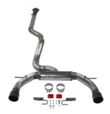 Flowmaster FlowFX Exhaust Systems 718146 System, Cat-back, FlowFX, 409 Stainless Steel, 3.0 in. Diameter, Rear Exit, 4.00 in. Black Ceramic Tips, 2 Door, Ford, 2.3L, 2.7L, Kit thumbnail 8