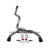 Flowmaster FlowFX Exhaust Systems 718146 System, Cat-back, FlowFX, 409 Stainless Steel, 3.0 in. Diameter, Rear Exit, 4.00 in. Black Ceramic Tips, 2 Door, Ford, 2.3L, 2.7L, Kit thumbnail 9