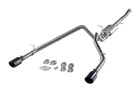 Flowmaster Signature Series Exhaust Systems 737889 System, Cat-back, Series, 304 Stainless Steel, Brushed, 4.50 in. Black Chrome Tips, Dual Exit, Ram, 5.7L, Kit thumbnail 6