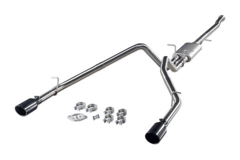 Flowmaster Signature Series Exhaust Systems 737889 System, Cat-back, Series, 304 Stainless Steel, Brushed, 4.50 in. Black Chrome Tips, Dual Exit, Ram, 5.7L, Kit thumbnail 7