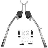 Flowmaster American Thunder Exhaust Systems for 1966-1967 FAIRLANE - 17289 Exhaust, Thunder, Header-Back, Steel, Aluminized, H-Pipe, Polished Tips, Kit thumbnail 1