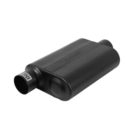Flowmaster 40 Series Delta Flow 409 Stainless Steel 3 Inch Muffler 843041 Muffler, Series, in. Inlet/3 in. Outlet, Steel, Black, Each
