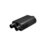 Flowmaster Super 40 Series Delta Flow 409 Stainless Steel 3 Inch Muffler 8530452 Muffler, Series, Oval, Stainless, Single Center 3.0 in. Inlet, Dual Offset 2.5 in. Outlets, Each thumbnail 6