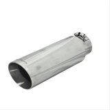 Flowmaster Round, Polished 3 Inch Exhaust Tip 15398 Tip, Single, Clamp-on, Stainless, Polished, in. Inlet I.D., 13 in. Length, Each thumbnail 3