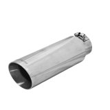Flowmaster Round, Polished 3 Inch Exhaust Tip 15398 Tip, Single, Clamp-on, Stainless, Polished, in. Inlet I.D., 13 in. Length, Each thumbnail 4