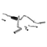 Flowmaster American Thunder Exhaust Systems for 2011-2018 SIERRA 1500, SILVERADO 1500 - 817602 System, Thunder, Cat-back, Single In/Dual Out, Stainless Steel, Natural, Split Rear/Split Side Exit, Chevy, GMC, 6.2L, Kit thumbnail 2