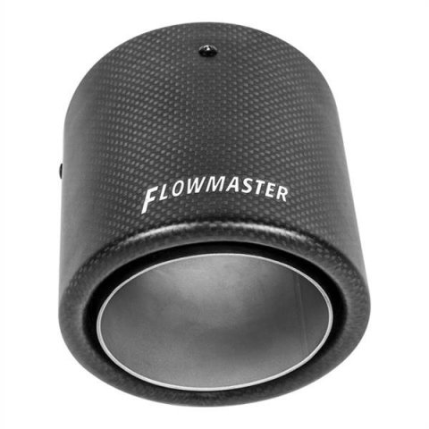 Flowmaster Round, Carbon fiber 2.50 Inch Exhaust Tip 15400 Tip, Fiber, in. Inlet, 4.00 in. Outlet, 5.25 in. Length, Slant, Each thumbnail 3