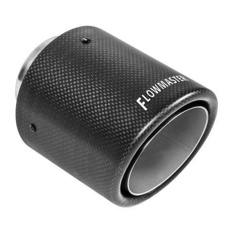 Flowmaster Round, Carbon fiber 2.50 Inch Exhaust Tip 15400 Tip, Fiber, in. Inlet, 4.00 in. Outlet, 5.25 in. Length, Slant, Each thumbnail 4