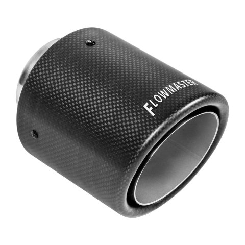 Flowmaster Round, Carbon fiber 2.50 Inch Exhaust Tip 15400 Tip, Fiber, in. Inlet, 4.00 in. Outlet, 5.25 in. Length, Slant, Each thumbnail 5