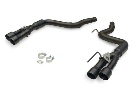 Flowmaster Outlaw Series Exhaust Systems 818159 System, Series, Rear Axle-Back, Active-Valve, 304 Stainless Steel, Black, 3 in. Diameter, 4 in. Black Quad Tips, Ford, Kit thumbnail 4