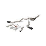 Flowmaster Outlaw Series Exhaust Systems 818189 System, Cat-back, Series, 409 Stainless Steel, 4.50 in. Black Tips, Dual Rear Exit, Standard Cab, Extended Cab, Chevy, GMC, Kit thumbnail 3