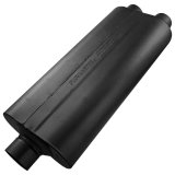Flowmaster 70 Series Big Block II Steel 3 Inch Muffler 530702 Muffler, Series, in. Inlet/Dual 2 1/2 in. Outlet, Steel, Black, Each thumbnail 5