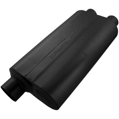 Flowmaster 50 Series Heavy-Duty Steel 3 Inch Muffler 9530582 Muffler, Delta Flow Series, in. Inlet/Dual 2 1/2 in. Outlet, Steel, Black, Each thumbnail 2