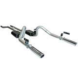 Flowmaster American Thunder Exhaust Systems 17281 Exhaust, Thunder, Split Rear, Steel, Aluminized, Polished Stainless Tip, Ford, Kit thumbnail 1