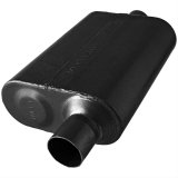 Flowmaster Stainless Steel 40 Series 409 2.25 Inch Muffler 8042441 Muffler, Series, 2 1/4 in. Inlet/2 1/4 in. Outlet, Steel, Black, Each thumbnail 1