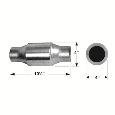 Flowmaster Universal Catalytic Converters 2230125 Converter, Universal, Ceramic, Stainless Steel, 2.5 in. Slip Fit Inlet/Outlet, 10.5 in. Length, 3-Way, Each thumbnail 5