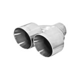 Flowmaster Round, Polished 2.50 Inch Exhaust Tip 15391 Tip, Dual, Weld-on, Stainless, Polished, 2.5 in. Inlet I.D., 10 in. Length, Each thumbnail 5