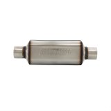 Flowmaster Super HP-2 304 Stainless Steel 2.5 Inch Muffler 12512304 Muffler, Oval, Stainless, Natural, in. Center Inlet/Outlet, 18 in. Overall Length, Each thumbnail 2