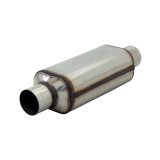 Flowmaster Super HP-2 304 Stainless Steel 2.5 Inch Muffler 12512304 Muffler, Oval, Stainless, Natural, in. Center Inlet/Outlet, 18 in. Overall Length, Each thumbnail 5