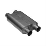 Flowmaster 40 Series Steel 2.5 Inch Muffler 425404 Muffler, Series, Oval, Dual in. Inlet/Dual in. Outlet, Steel, Black, 19.0 in. Overall Length, Each thumbnail 3