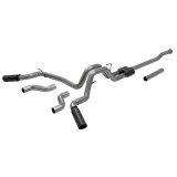 Flowmaster Outlaw Series Exhaust Systems 817981 Systems, Series, Cat-back, Single In/Dual Out, Stainless Steel, Natural, Split Rear/Split Side Exit, Black Tips, Ford, Kit thumbnail 6