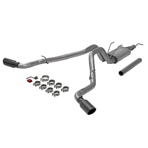 Flowmaster FlowFX Exhaust Systems 718100 System, FlowFX, Cat-back, Stainless Steel, Natural, Split Side Exit, Black Ceramic Coated Tip, Ford, Kit thumbnail 7