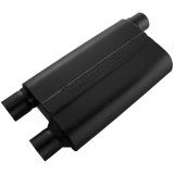 Flowmaster 80 Series Crossflow Steel 2.5 Inch Muffler 42583 Muffler, Series, 2 1/2 in. Inlet/Dual 2 1/2 in. Outlet, Steel, Black, Each thumbnail 1