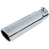 Flowmaster Round, Polished 2.50 Inch Exhaust Tip 15361 Tip, Stainless, Polished, Slant/Rolled Edge, 2.5 in. Inlet, 3 in. Outlet, 12 in. Long, Each thumbnail 3