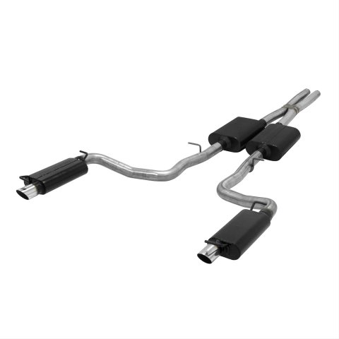 Flowmaster American Thunder Exhaust Systems 817737 System, Thunder, Cat-Back, Split Rear, Stainless Steel, Natural, Dodge, 3.6L, Kit thumbnail 1