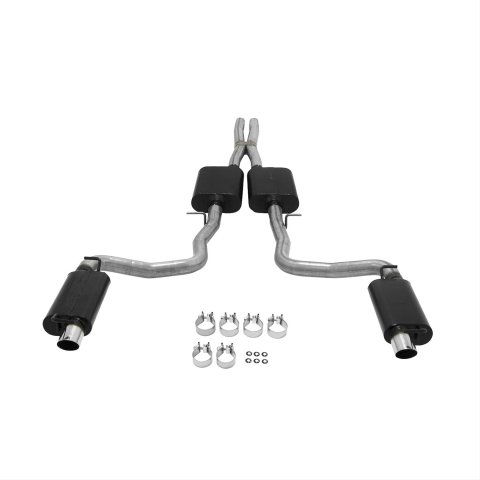 Flowmaster American Thunder Exhaust Systems 817737 System, Thunder, Cat-Back, Split Rear, Stainless Steel, Natural, Dodge, 3.6L, Kit thumbnail 2