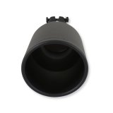 Flowmaster Round, Black 3 Inch Exhaust Tip 15406B Tip, Clamp-On, 304 Stainless Steel, Ceramic Coated, 3.00 in. Inlet, 4.50 in. Outlet, 11.00 in. Length, Universal, Each thumbnail 1