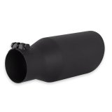 Flowmaster Round, Black 3 Inch Exhaust Tip 15406B Tip, Clamp-On, 304 Stainless Steel, Ceramic Coated, 3.00 in. Inlet, 4.50 in. Outlet, 11.00 in. Length, Universal, Each thumbnail 4